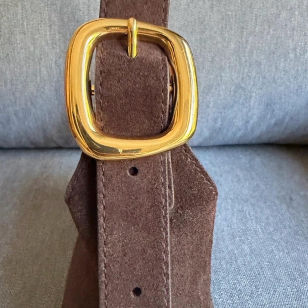Madewell Brown Suede sculptural Shoulder Bag (dark carob) - Picture 3 of 7